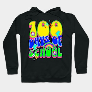 Groovy 100Th Day Of School Bright Fun Color Student Teacher Hoodie